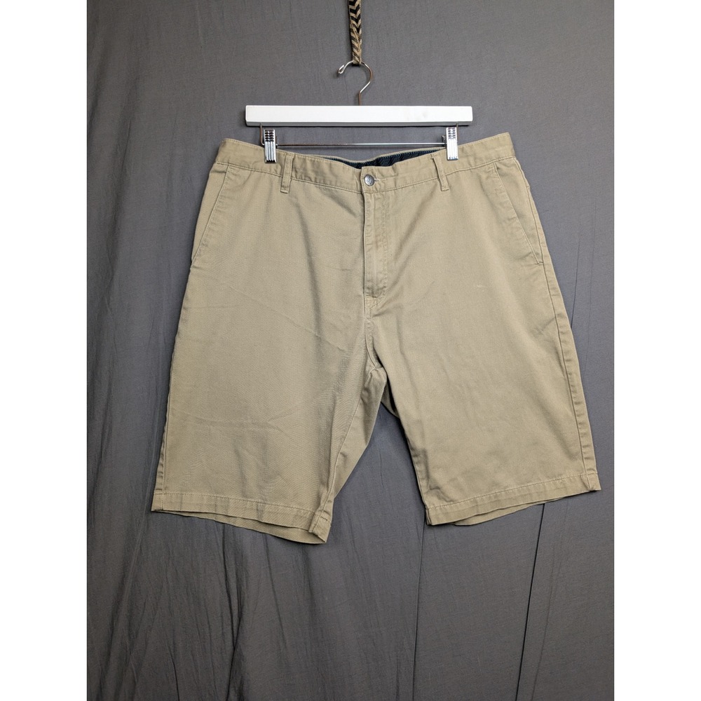 Volcom Vmonty Chino Shorts Khaki Tan Mens Size 36